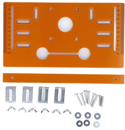 Natudeco Cutting Machine Base Plate Router Table Insert Plate Aluminum Alloy Wood Milling Flip Board Trimming Machine Engraving Auxiliary Tool for Woodworking