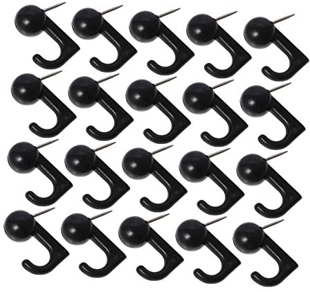 OFFSCH 50 Stück Reißzwecken Haken Multi Purpose Push Pins für Kork und Stofftafeln Einfache Befestigungswerkzeuge für Bilder und Notizen