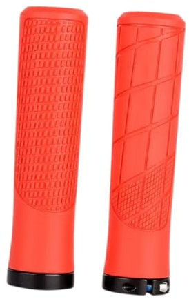 perfk 2 Stück Mountainbike-Lenkergriffe Fahrrad-Lenkergriffe Ergonomisches Zubehör Leichte Lenkergriffabdeckung, Rot