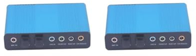 2 set USB External Sound Card 5.1 Surround Sound Optical Audio Sound Card Blue