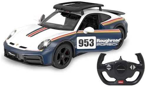 JAMARA 402212 Porsche 911 Dakar Performance 1:14 2,4 GHz – fjärrstyrd bil, RC bil, barnleksaksbil med fjärrkontroll, gåva till barn, originaltrogen lackering