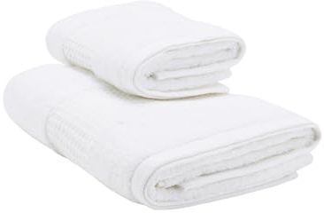 BELLORA Cotton Bidet and Face Towel Set - Wash-resistant Towels Includes 1 Face Towel 55 x 100 cm and 1 Guest Bidet Towel 40 x 60 cm - 2 Piece Towels