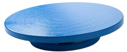 AHUFGN Tornio per Ceramica Ruota for Legatura for Ceramica Girevole Manuale for Torte for modellismo, progetti Fai da Te, Artigianato Artistico, Argilla(Blue 25cm)