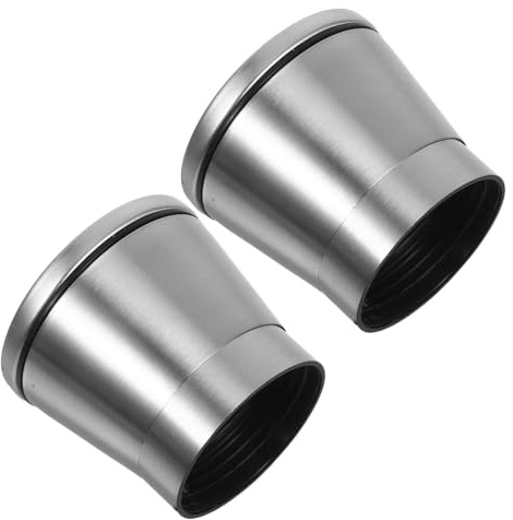 INOOMP 2pcs Stainless Steel Grinder Caps for Pepper and Sea Salt Mills Mill Tops with Ergonomic Non Slip Design Easy Shaker Covers for Kitchen and Outdoor Use