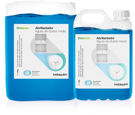 Instaquim | Detersec - Abrillantador de enjuague para vajilla y cristalería en aguas de dureza media | 5L