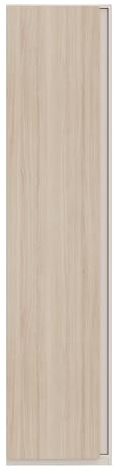 Forte PANOPTIK Kleiderschrank 50, schmaler, moderner Schrank für kleinere Zimmer, 1-türig, Holzwerkstoff, Kaschmir|Beige|Riva Eiche Holzdekor, 48 cm breit x 210,5 cm hoch x 54,2 cm tief