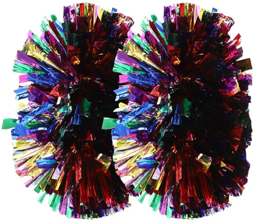Toyvian 2 pièces Pompons de Cheerleading avec Poignée Oversize Accessoire de Costume pour Équipe Fournitures pour Événements Sportifs et Danse