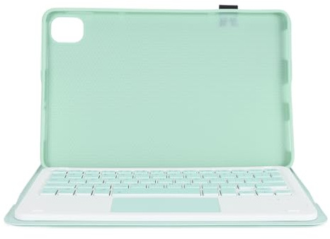 Zerodis Periféricos para Tableta y Portátil para Mi Pad 5, Teclado Inalámbrico Delgado con Panel Táctil Desmontable, Ideal para Uso Doméstico y de Oficina, Funda con Teclado para Tableta (verde claro)