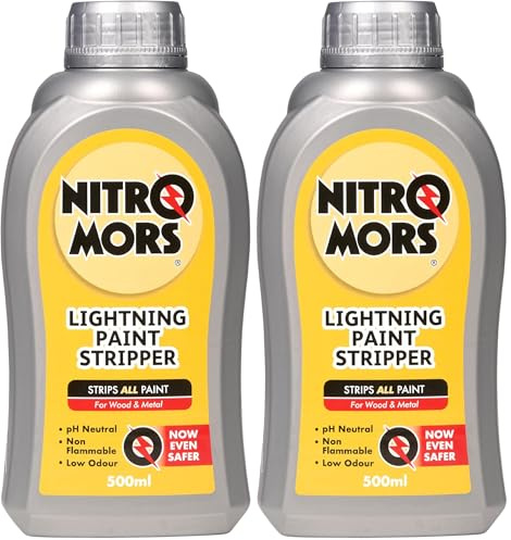 Nitromors Lightning Paint Stripper 500ml, Ultimate Fast-Action Remover for Wood & Metal (Pack of 2)