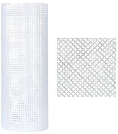 Plastnätduk, Tillbehör Nät Handgjord Tyg for Väskmatta Trådkrok Hantverk Spärrkrok Väskor Tillverkade av Plastgaller Krok Hantverkstillbehör (Svart-Litet Galler)