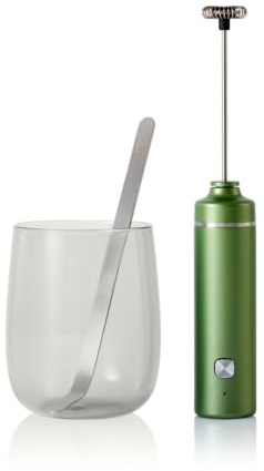 AdHoc Chado Matcha Connoisseur Set, 3 Piece Matcha Set Including Mug, Matcha Spoon and Electric Whisk, Gift Box for Beginners and Entusiasts Making Matcha Tea/Latte