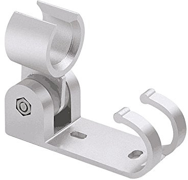 GKONGU Support de Douche Rotatif Shinny Aluminium Bricolage en Marbre Support de Douche Solide Support Fonctionnel Flexible avec Crochet Supplémentaire pour Douche