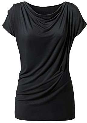 CURARE Damen Wasserfall Shirt, Black, S