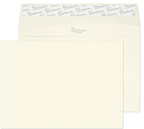 Blake Premium Business 39455 Briefumschläge Haftklebung Hoch Weiß Laid C5 162 x 229 mm 120 g/m² | 50 Stück