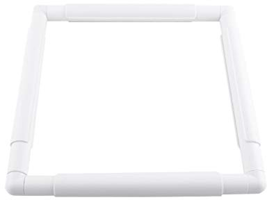 Stickrahmen Eckig, Stickcliprahmen, Frame Clip on Q Snap Cross Stitch Frame, Quadratische Stickrahmen, Kunststoff Nährahmen Zum Sticken, Handquilten, Nadelspitze, Seidenmalerei (Weiß, 27,9 x 27,9 cm)