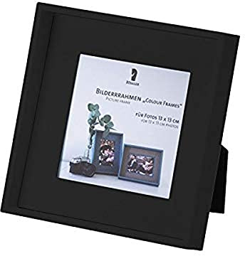 Rössler - S.O.H.O. Colour Frames Bilderrahmen 13 x 13 cm Schwarz | Stilvoller Fotorahmen für Erinnerungsfotos, Postkarten und kreative Bildgestaltung