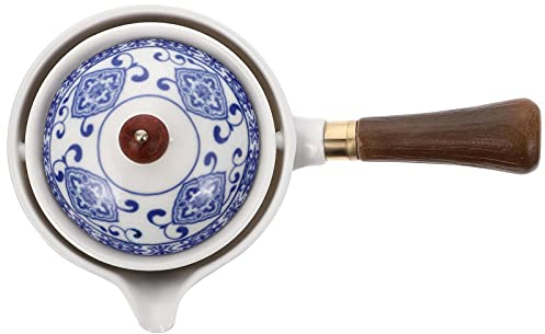 Porzellan Keramik mit seitlichem Griff Japan Teeset 360-Grad-Drehung Teespender Porzellan-Teebereiter für losen Tee