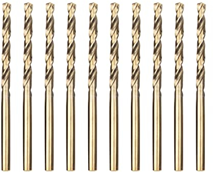 Meccion HSS-Co Punta per Metallo Professional 10pcs 3.5mm Punte Elicoidali per Forare Acciaio Inox e Metallo, Norma DIN 338