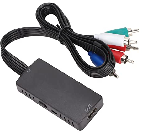 Convertisseur Composant Vers HDMI, Adaptateur D'interface Multimédia YPbPr Vers HD, Convertisseur AV 1080P, Prend En Charge Les Périphériques Source YPbPr vers HDTV, Moniteur, Projecteur, Etc.
