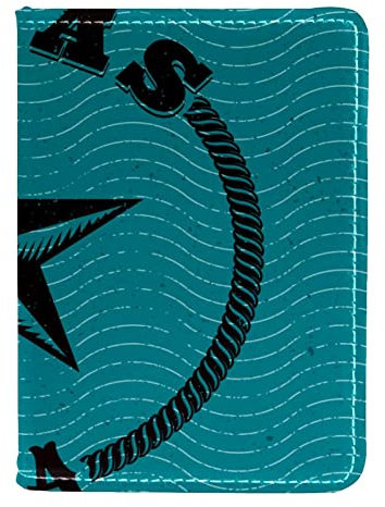 Texas Logo mit Gravur Star Reisepasshülle Leder Kartenetui, multi, 11.5x16.5cm/4.5x6.5 in, Zeitgenössisch