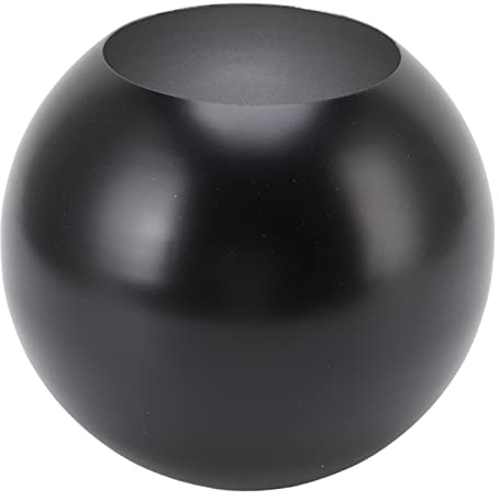 Piccolo Vaso Rotondo a Sfera in Acciaio Inossidabile - Minimalista per Bouquet di Fiori Artificiali, Decorativo Con Bocca Apertura, Infrangibile Boccia per Matrimoni (Nero)
