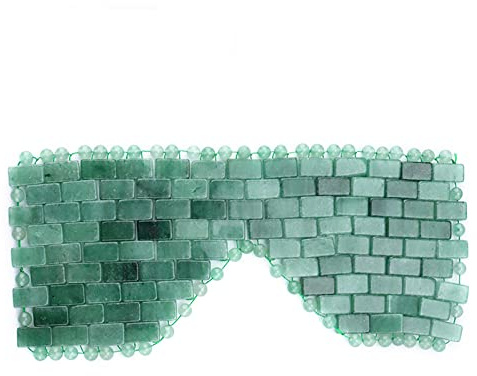 Natürliche Jade-Augenmaske Rosenquarz-Augenmaske Massagegerät,10