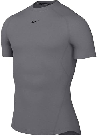 Nike FB7932-084 M NP DF Tight Top SS Maglia Lunga Uomo Smoke Grey/Black Taglia M