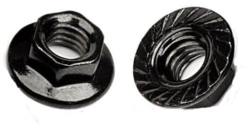 Sechskantmuttern mit Flansch DIN 6923 Edelstahl Schwarz V2A - M3 M4 M5 M6 M8 M10 M12 SCHWARZE Flanschmuttern (25, M 8)