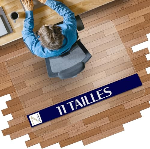 NOVA FORMA Tapis de Protection de Sol en Pet recyclé pour sols durs – Tapis antidérapant sous Chaise de Bureau – Protège Sol Contre Les Rayures & Les salissures – 90 x 120 cm, Transparent
