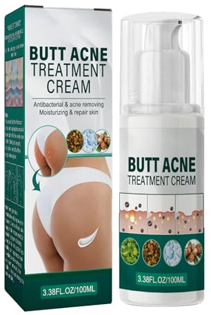 Crema para Eliminar el Acné en los Glúteos,Crema para Tratar el Acné en los Glúteos,Crema de Acné de Cadera,Limpieza de Poros Zona del Muslo Tratamiento de Glúteos,Crema para el Acné en los Glúteos
