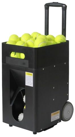 Automatische Tennisball-Werfermaschine, einstellbarer Winkel und Geschwindigkeit, Solo-Trainingssport, tragbar mit großer Kapazität – ideal für Anfänger