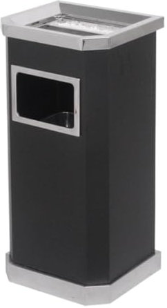 Poubelle Extérieure Cendrier Outdoor-Mülleimer Edelstahl Handelsmülleimer Für Hotel Patios Abfalleimer Ordures Déchets Extérieur(Black)