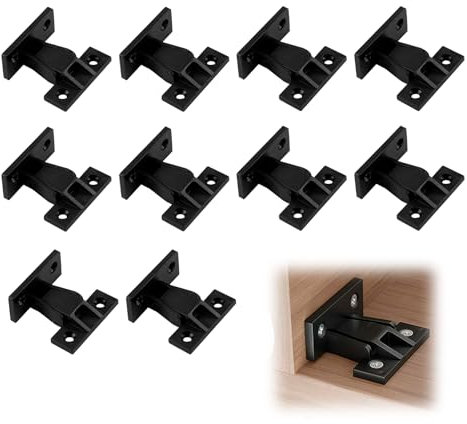 10 X Keku Push in Plinth Fasteners Fittings Press Fit Panel Clips ABS Quick Fitting Furniture Panel Board Connector for Kitchen Cabinets Wardrobe Bed Table