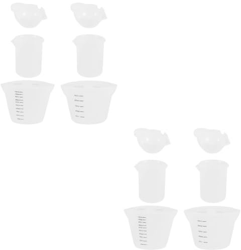 DIYEAH 2 Juegos Kit De Dosificación De Epoxi Tazas Medidoras Para Hornear Medir Tazas Molde De Silicona Vaso Medidor De Resina De Silicona Taza Medidora Gel De Sílice 6 Piezas * 2