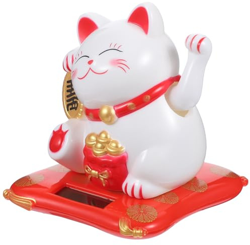 Holibanna Chinesische Geldkatze Mit Winkendem Arm Glückskatze Statue Ornament Katzenfigur Dekoration Für Schreibtisch Auto Oder Zuhause