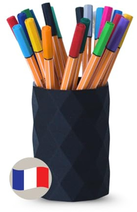 Atelier CréaPons Pot a crayon bureau, pot crayon enfant, cadeau maitresse d'école, accessoire bureau travail original, porte stylo bureau made in France, cadeau maitre d'ecole