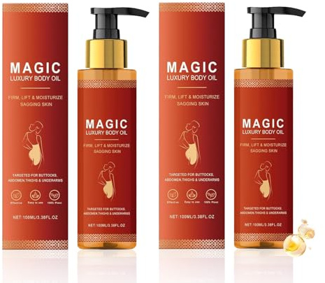 Magic Olio Per Il Corpo, Olio Idratante Per Il Corpo 200 Ml,Olio Corpo Rassodante Tonificante Con Ingredienti Naturali Al 99%, Adatto Per Pelle Secca, Anti Smagliature,Olio Nutriente