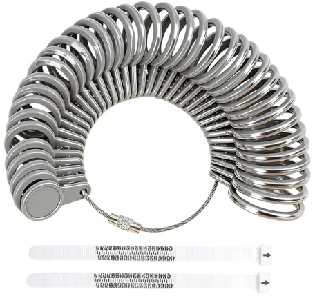Ensemble de 3 Jauges de Mesure de Taille de Doigt pour Anneaux - Outils en Plastique Standard pour Mesurer les Tailles de Bague Européenne de 43 à 74, Précis et Fiable，mesure doigt pour bague