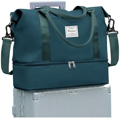 SZLX Reisetasche Damen 40x30x20 Ryanair Handgepäck Tasche Sporttasche Weekender Bag Schwimmtasche Wasserdicht Travel Duffle Bag Fitnesstasche Trainingstasche Krankenhaustasche mit Schuhfach