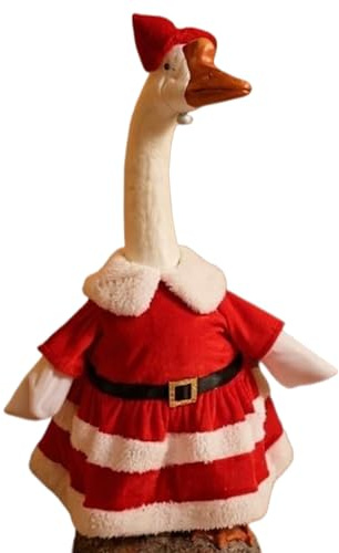 Nadsrpn Jul veranda gäss outfit | 63 cm semester veranda gäss kläder | klädtillbehör för fest uteplats dörr födelsedag bröllop gård gräsmatta vår semester trädgård
