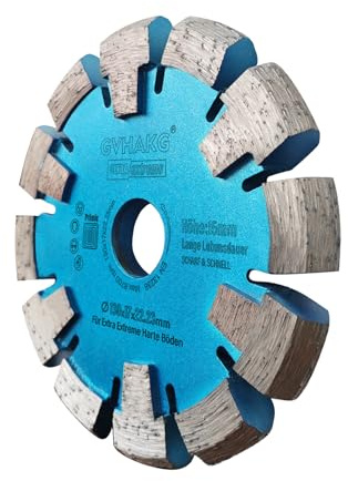 GVHAKG Diamant Frässcheibe 130mm, 17 mm Räumscheibe für Fußbodenheizung, Extra Extreme Harte Betonböden und Entfernung, Segmenthöhe 15mm, Premium Trockenschnitt (130 x 17 x15x 22,23mm)