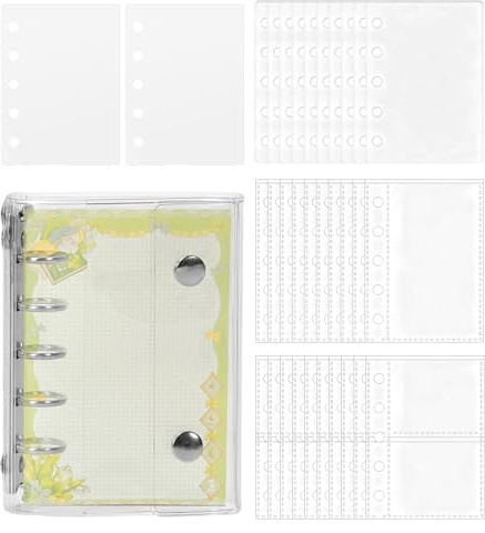 Raccoglitore per adesivi | Album trasparente per scrapbooking e come raccoglitore, taccuino per adesivi con doppia chiusura, per l'uso con planner Scrapbook Journal per la presentazione di Kart