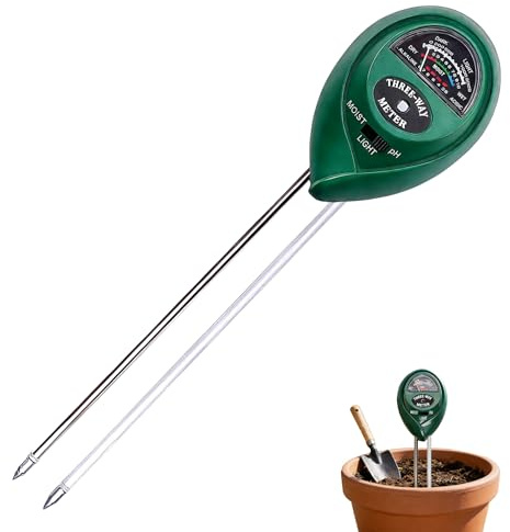Sylkeov Tester di Umidità del Suolo, Igrometro da Giardinaggio per Piante, Vaso di Fiori, Fattoria e Giardino, Senza Batterie, Detezione Accurata dell'Umidità del Suolo, Facile da Leggere