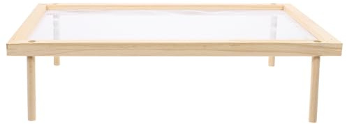 JOINPAYA Tendedero para Fideos de Madera Alimentaria, Soporte Secador de Pasta y Verduras, Rejilla Práctica Antideslizante para Secado en Cocina, Uso Interior y Exterior, 1 Capa
