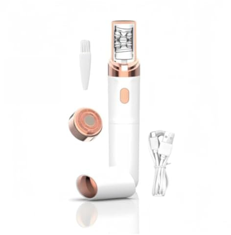 PluxyEpil Pro 3.0 Women Face Epilator - Painless Hair Remover for Face, Eyebrows, Lip, Chin, Arms, Underarms (White)