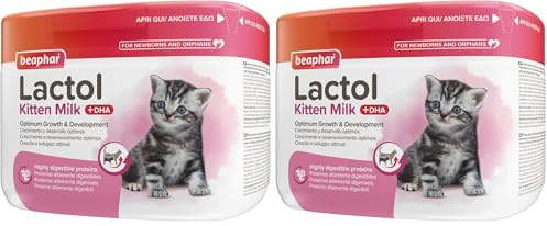 Beaphar Lactol Kitty Milk, Latte in polvere per gattini - barattolo da 250gr (Confezione da 2)