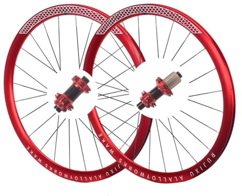 700C Road Bike Hjulset Aluminiumlegering Genomgående Axel Hjul 24H Höghållfasta Fälgar Center-lock-skivbromsar Nav 100mm Framhjul/142mm Bakhjul Kompatibla 8-12/11-12 delade Kassetter(HG)