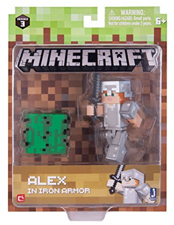 Minecraft 16486 3-Inch Action Figure - Alex in Iron Armour Pack
