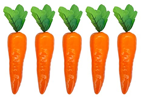 Lorigun 5 Pcs Simulation Carrots Artificial Vegetables Home&Kitchen Decorations