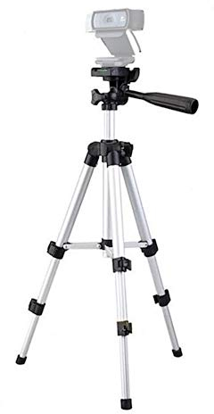 Webcam Stativ, Stativ Kamera Ständer für Logitech Webcam Brio 4K, c925e, C922 X, C922, C930e, C930, C920, C615-65 cm Höhe, Silber